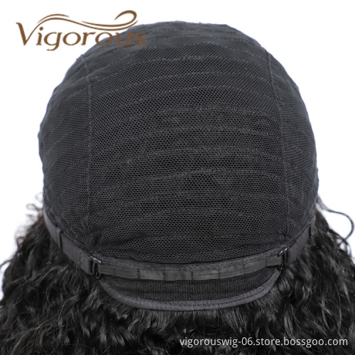 High Quality Wholesale With Fringe 100% Human Hair Cheapest Bob Curly Wave For Black Women Real Human Hair Wigs